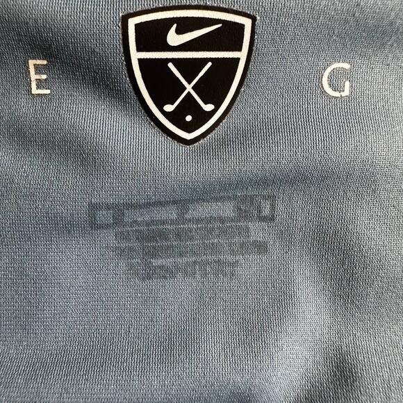 VTG Y2K 90s NIKE GOLF Men's V Neck Pullover Swoosh Windbreaker Jacket Blue Small - Picture 8 of 11